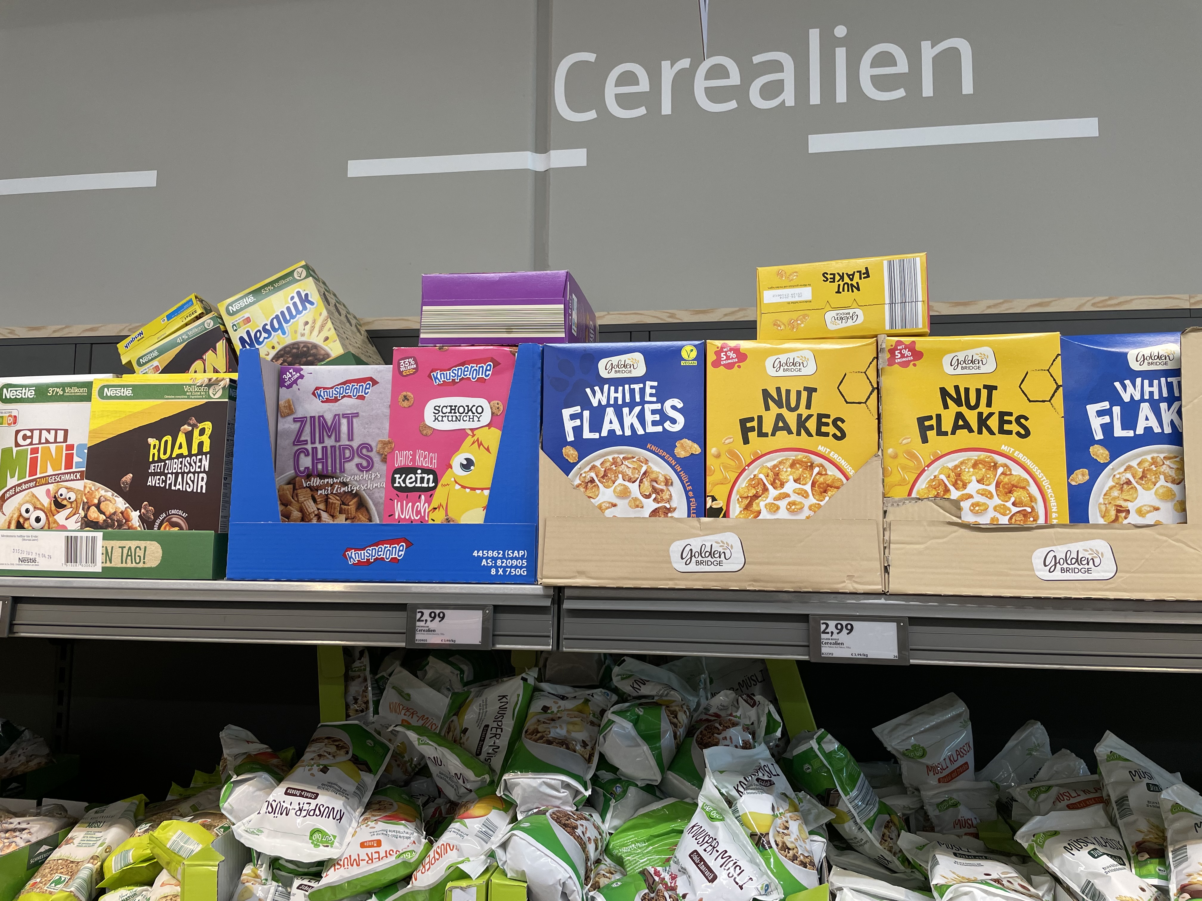The Cold Cereal Aisle in German Stores – Our Frankfurt Germany Mission